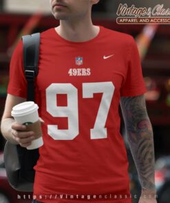 Nick Bosa 97 San Francisco 49ers Nfl Nike Logo Shirt 7 Nick Bosa 97 San Francisco 49ers Nfl Nike Logo T Shirt