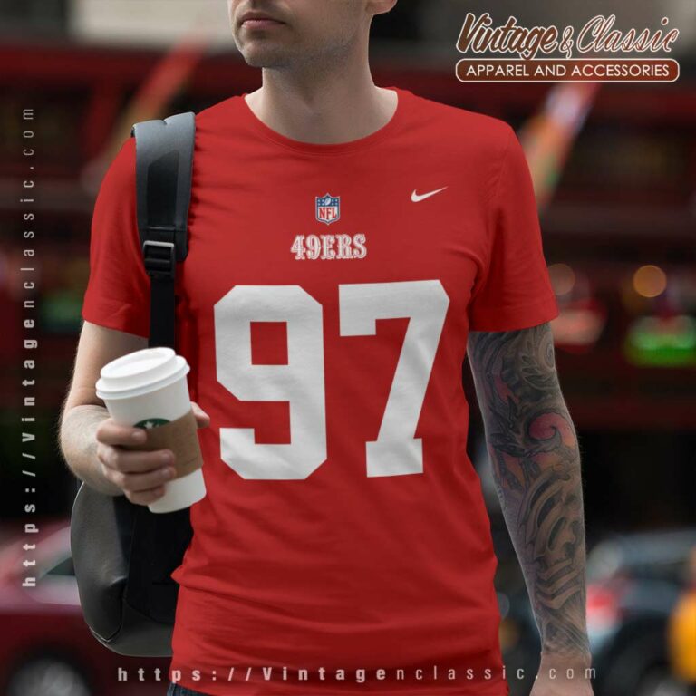 Nick Bosa 97 San Francisco 49ers Nfl Nike Logo T Shirt Nick Bosa 97 San Francisco 49ers Nfl Nike Logo T Shirt