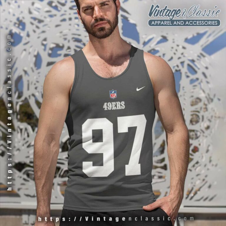 Nick Bosa 97 San Francisco 49ers Nfl Nike Logo Tank Top Racerback Nick Bosa 97 San Francisco 49ers Nfl Nike Logo Tank Top Racerback