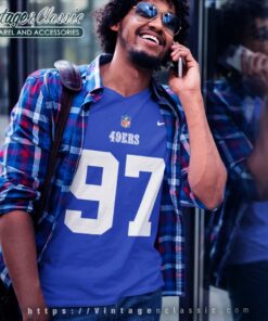 Nick Bosa 97 San Francisco 49ers Nfl Nike Logo Shirt 5 Nick Bosa 97 San Francisco 49ers Nfl Nike Logo V Neck TShirt