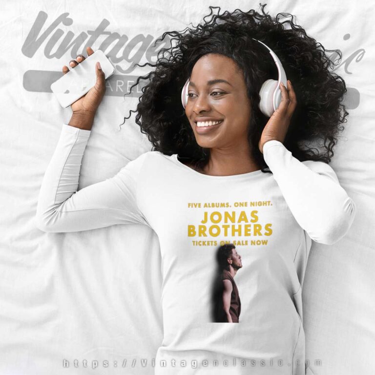 Nick Jonas Five Albums One Night Shirt The Tour 2023 Long Sleeve Tee Nick Jonas Five Albums One Night Shirt The Tour 2023 Long Sleeve Tee