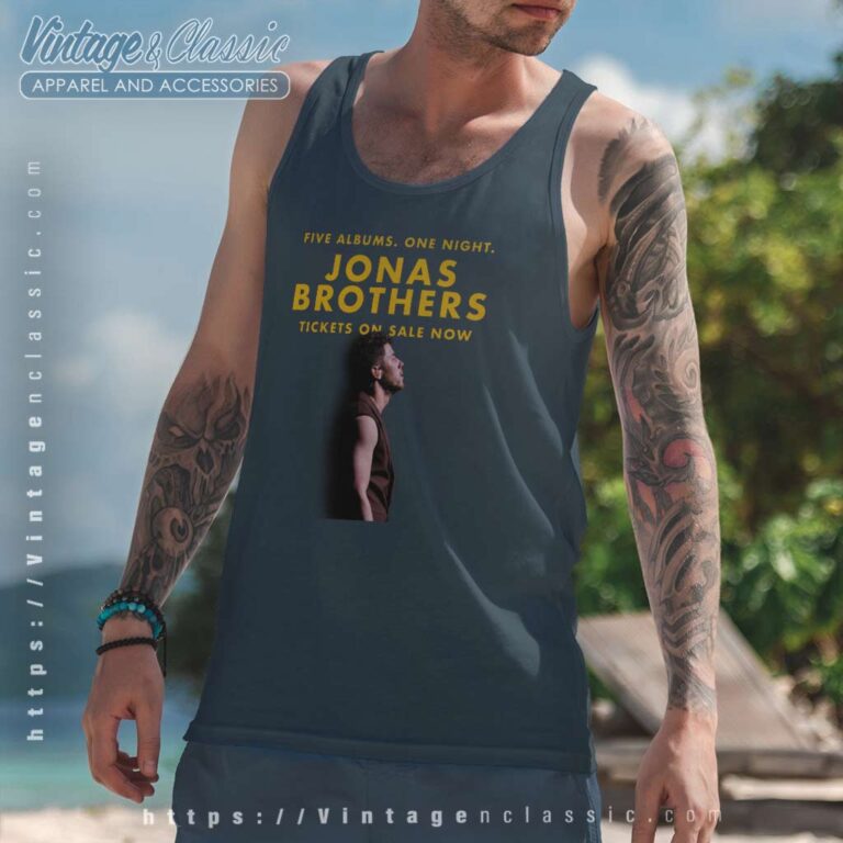 Nick Jonas Five Albums One Night Shirt The Tour 2023 Tank Top Racerback Nick Jonas Five Albums One Night Shirt The Tour 2023 Tank Top Racerback