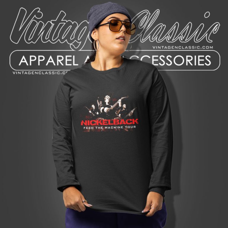 Nickelback Shirt Feed The Machine Tour Long Sleeve Tee Nickelback Shirt Feed The Machine Tour Long Sleeve Tee