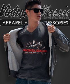 Nickelback Shirt Feed The Machine Tour V Neck TShirt