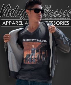 Nickelback Shirt Long Road Tour Poster V Neck TShirt