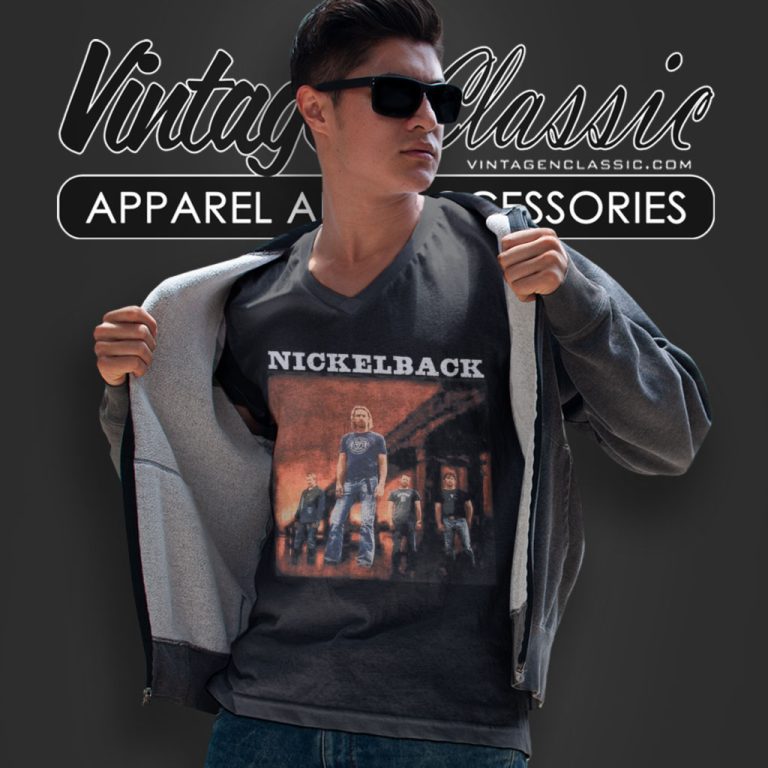 Nickelback Shirt Long Road Tour Poster V Neck TShirt Nickelback Shirt Long Road Tour Poster V Neck TShirt