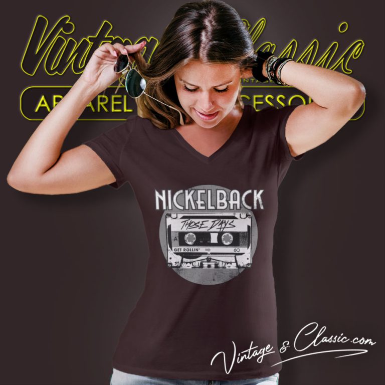Nickelback Those Days V Neck TShirt Nickelback Those Days V Neck TShirt