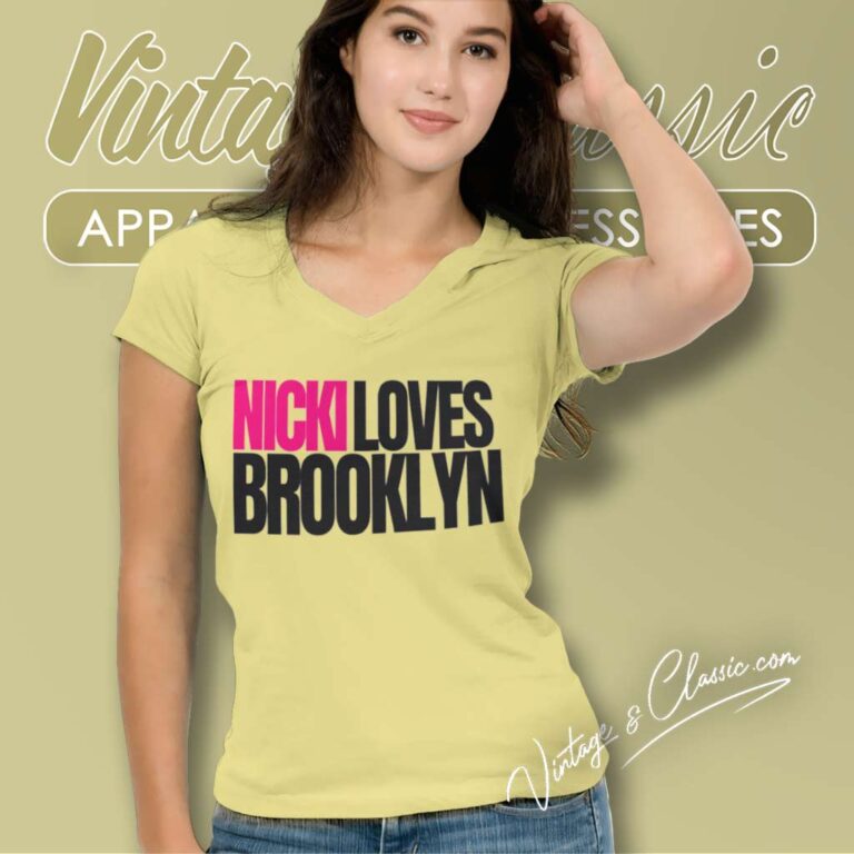 Nicki Loves Brooklyn Shirt Pink Friday 2 Tour 2024 V Neck TShirt Nicki Loves Brooklyn Shirt Pink Friday 2 Tour 2024 V Neck TShirt
