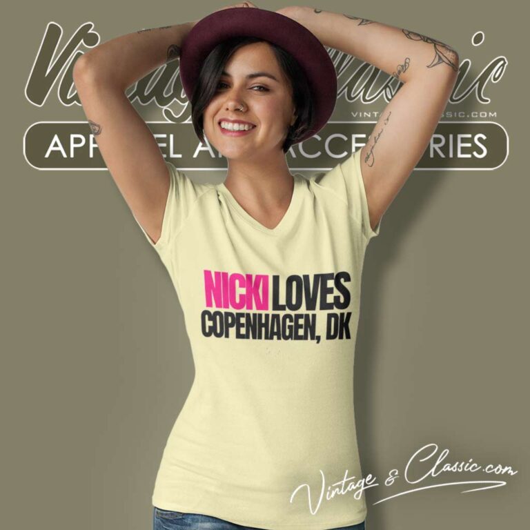 Nicki Loves Copenhagen Shirt Pink Friday 2 Tour 2024 V Neck TShirt Nicki Loves Copenhagen Shirt Pink Friday 2 Tour 2024 V Neck TShirt
