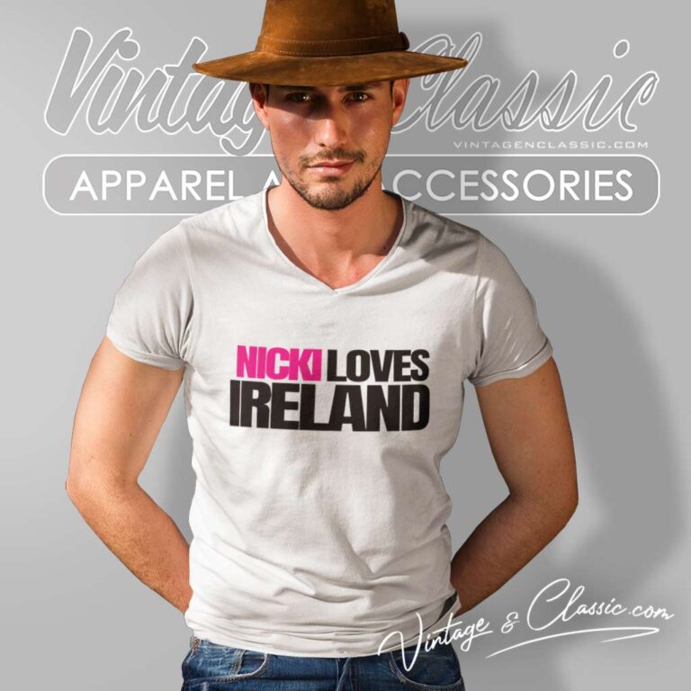 Nicki Loves Ireland Shirt Pink Friday 2 Tour 2024 V Neck TShirt Nicki Loves Ireland Shirt Pink Friday 2 Tour 2024 V Neck TShirt