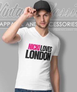 Nicki Loves London Shirt Pink Friday 2 Tour 2024 6 Nicki Loves London Shirt Pink Friday 2 Tour 2024 V Neck TShirt