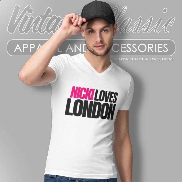 Nicki Loves London Shirt Pink Friday 2 Tour 2024 V Neck TShirt Nicki Loves London Shirt Pink Friday 2 Tour 2024 V Neck TShirt