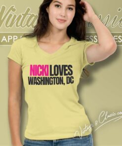 Nicki Loves Washington Dc Shirt Pink Friday 2 Tour 2024 V Neck TShirt