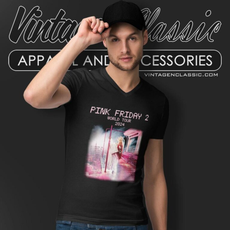 Nicki Minaj Gag City World Tour 2024 V Neck TShirt Nicki Minaj Gag City World Tour 2024 V Neck TShirt