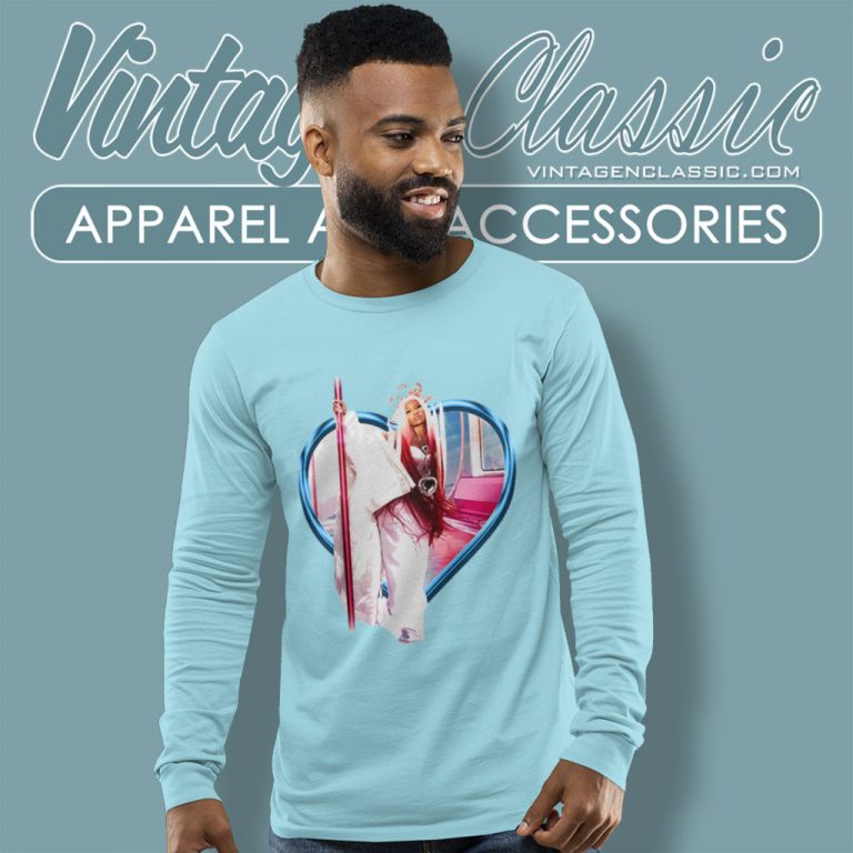 Nicki Minaj Heart Frame Pink Friday 2 Long Sleeve Tee Nicki Minaj Heart Frame Pink Friday 2 Long Sleeve Tee