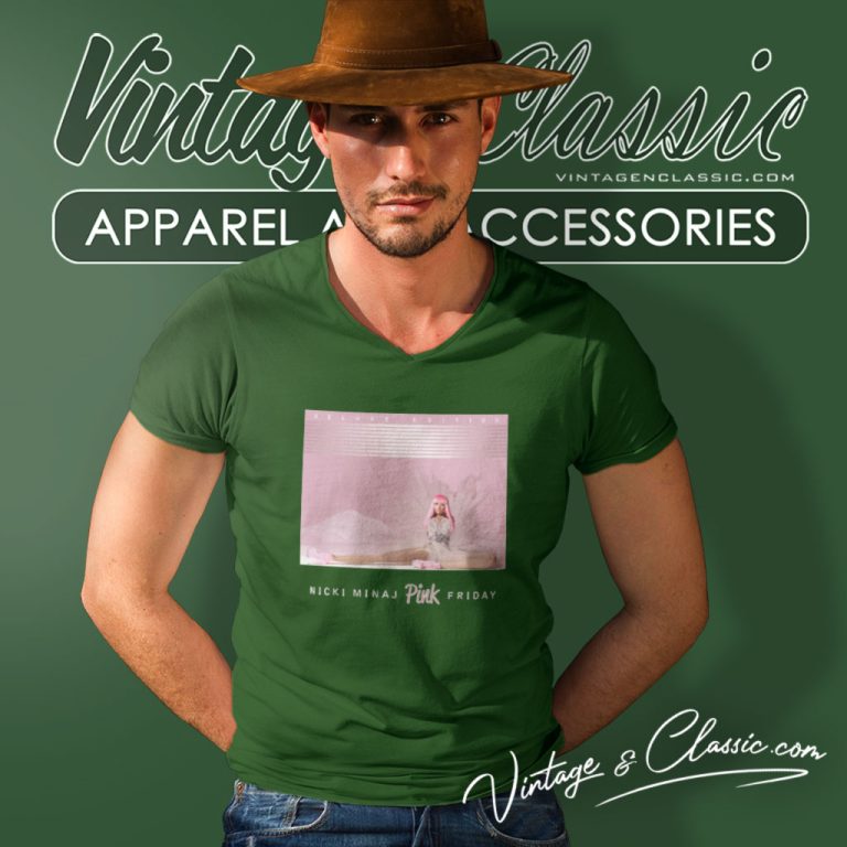 Nicki Minaj Pink Friday Album Cover V Neck TShirt Nicki Minaj Pink Friday Album Cover V Neck TShirt