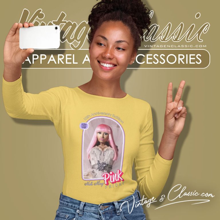 Nicki Minaj Pink Friday Shirt 10th Anniversary Long Sleeve Tee Nicki Minaj Pink Friday Shirt 10th Anniversary Long Sleeve Tee