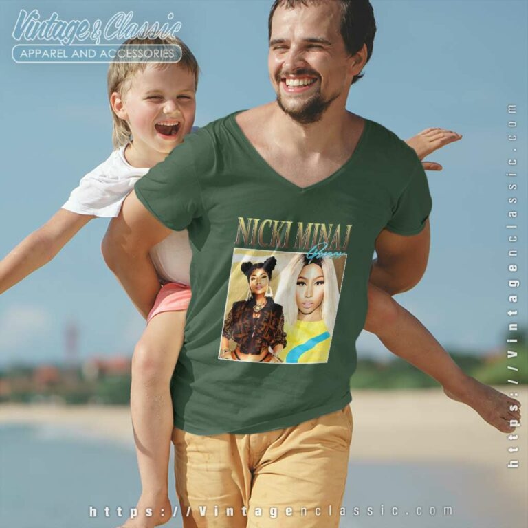 Nicki Minaj Queen Retro V Neck TShirt Nicki Minaj Queen Retro V Neck TShirt