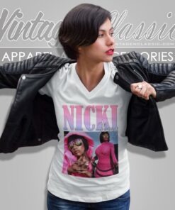 Nicki Minaj Shirt 90s Vintage Hip Hop 5 Nicki Minaj Shirt 90s Vintage Hip Hop V Neck TShirt