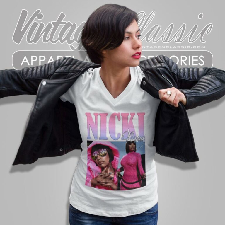 Nicki Minaj Shirt 90s Vintage Hip Hop V Neck TShirt Nicki Minaj Shirt 90s Vintage Hip Hop V Neck TShirt