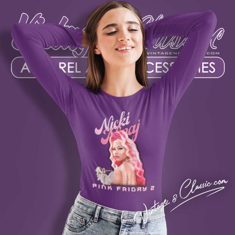 Nicki Minaj Shirt Pink Friday 2 Tour Concert Long Sleeve Tee Nicki Minaj Shirt Pink Friday 2 Tour Concert Long Sleeve Tee