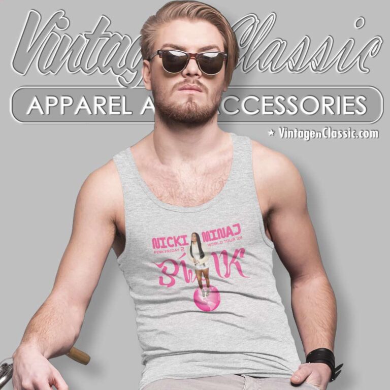 Nicki Minaj Shirt Pink Friday 2 World Tour 24 Tank Top Racerback Nicki Minaj Shirt Pink Friday 2 World Tour 24 Tank Top Racerback