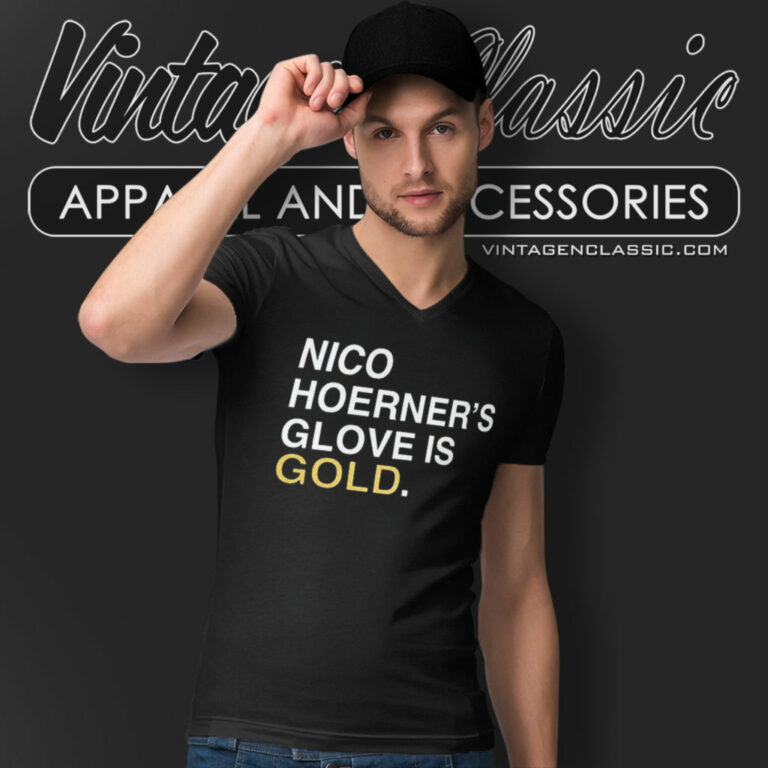 Nico Hoerners Glove Is Gold V Neck TShirt Nico Hoerners Glove Is Gold V Neck TShirt