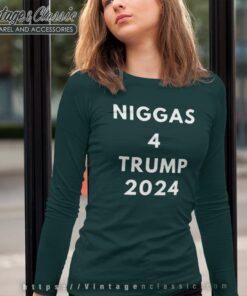 Niggas 4 Trump 2024 Political Long Sleeve Tee