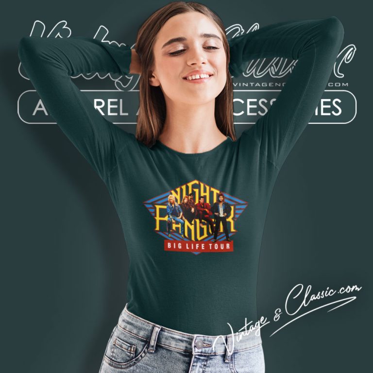 Night Ranger Shirt Big Life Tour Long Sleeve Tee Night Ranger Shirt Big Life Tour Long Sleeve Tee
