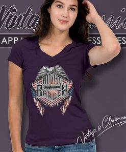 Night Ranger Usa Eagle V Neck TShirt