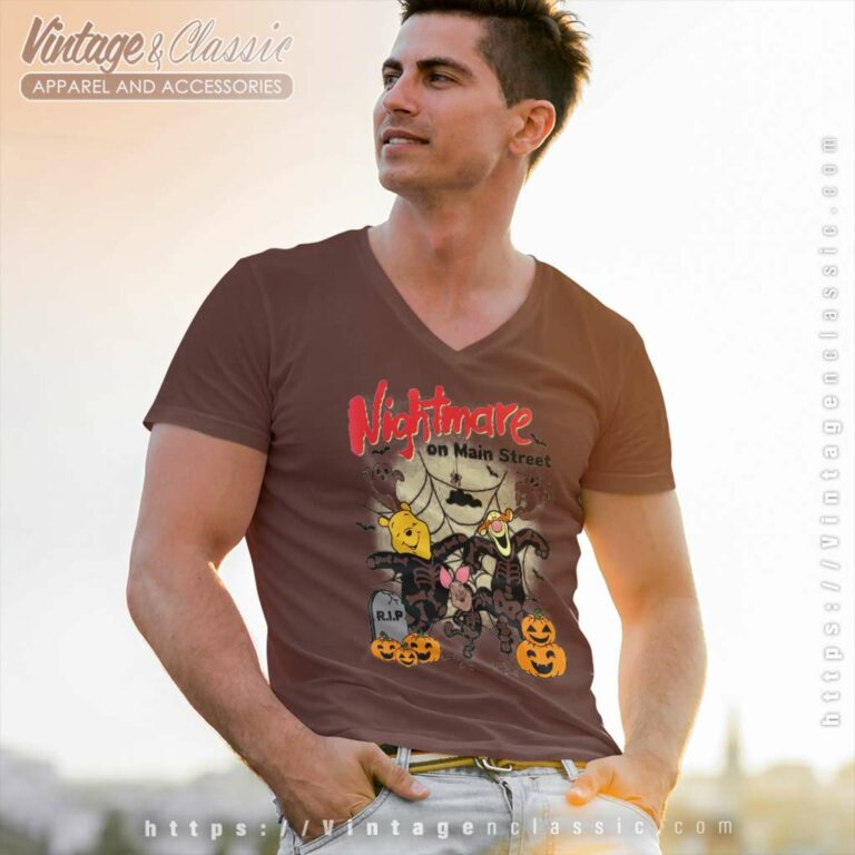 Nightmare On The Main Street V Neck TShirt Nightmare On The Main Street V Neck TShirt