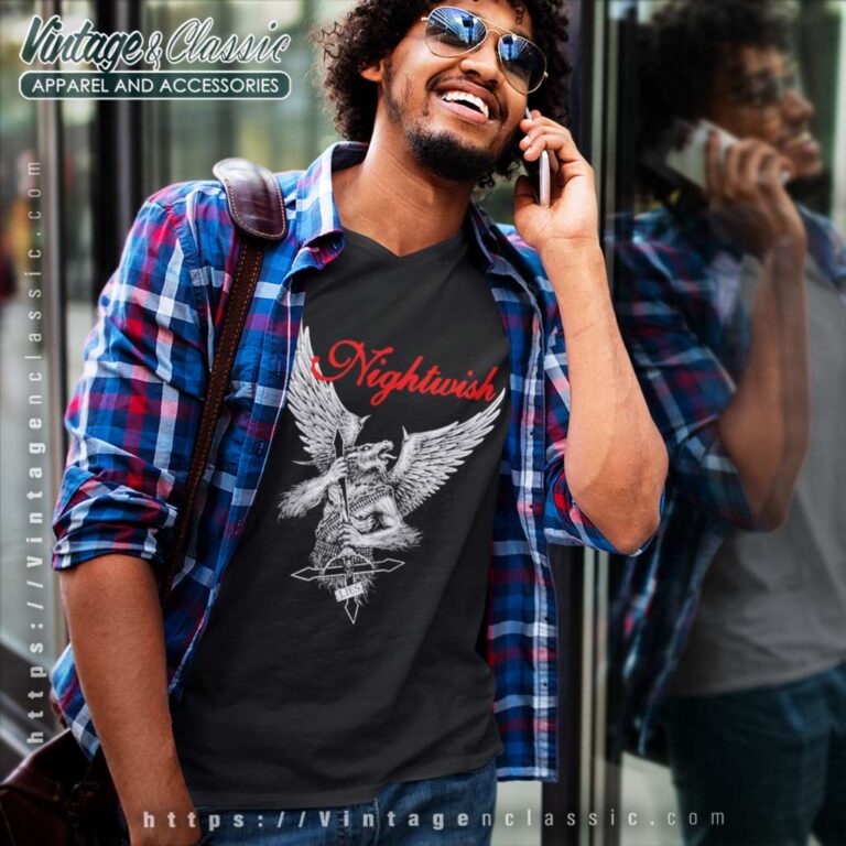 Nightwish Band Shirt Endless Forms V Neck TShirt Nightwish Band Shirt Endless Forms V Neck TShirt