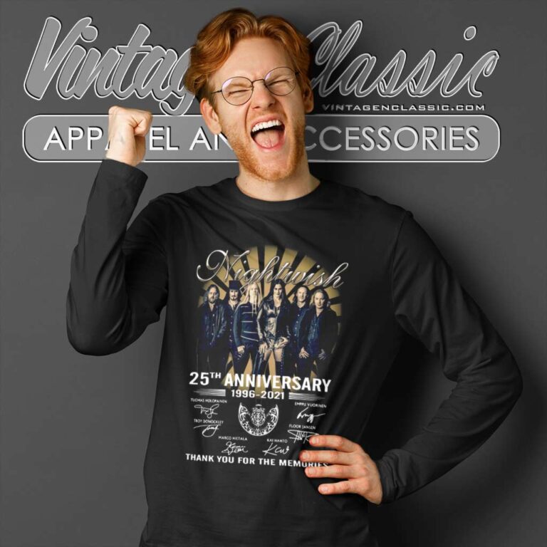 Nightwish Shirt 25th Anniversary 1966 2021 Long Sleeve Tee Nightwish Shirt 25th Anniversary 1966 2021 Long Sleeve Tee