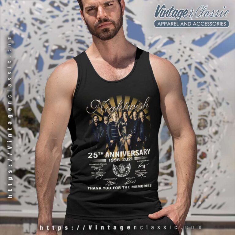 Nightwish Shirt 25th Anniversary 1966 2021 Tank Top Racerback Nightwish Shirt 25th Anniversary 1966 2021 Tank Top Racerback