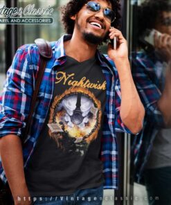 Nightwish Shirt Finnish Metal Band V Neck TShirt