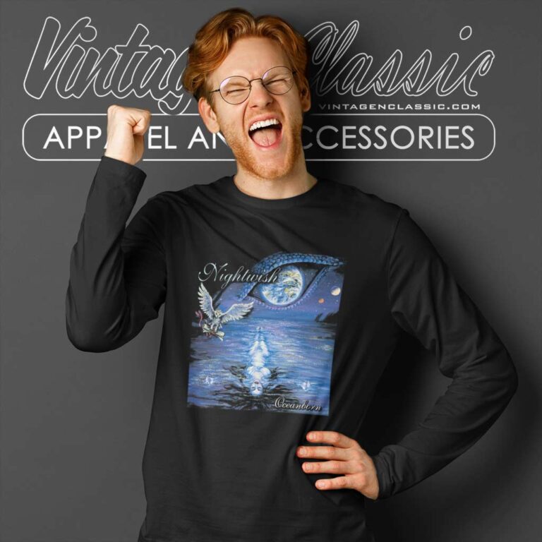 Nightwish Shirt Oceanborn Rock Band Long Sleeve Tee Nightwish Shirt Oceanborn Rock Band Long Sleeve Tee