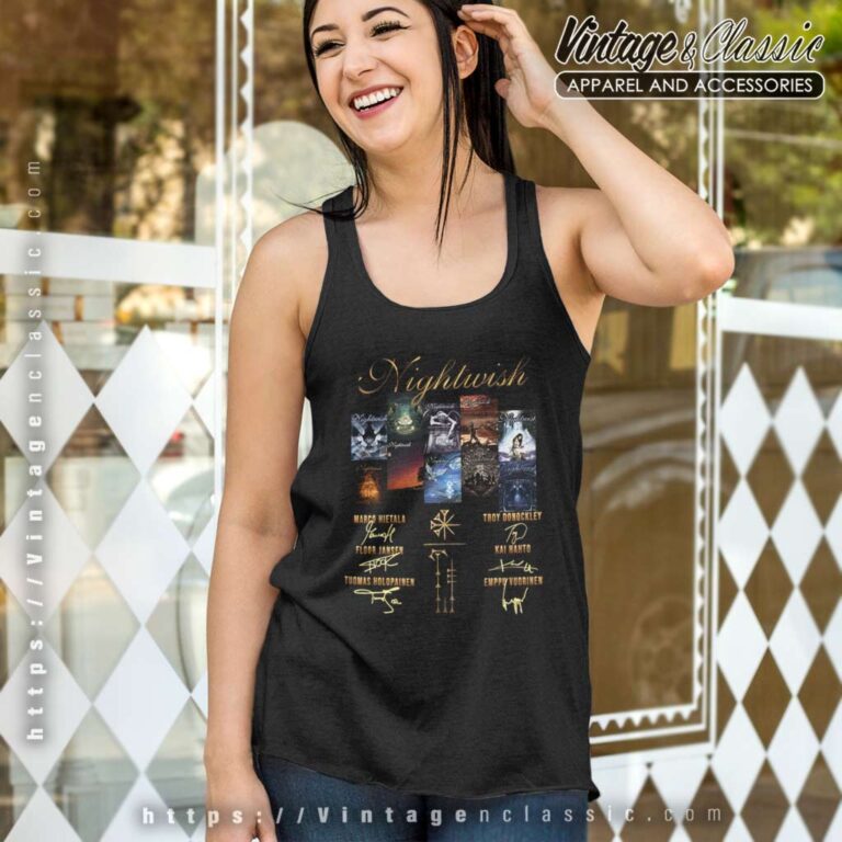 Nightwish Shirt Worldwide Music Band Fans Members Signature Tank Top Racerback Nightwish Shirt Worldwide Music Band Fans Members Signature Tank Top Racerback