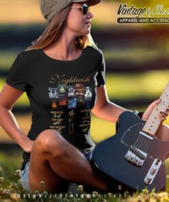 Nightwish Shirt Worldwide Music Band Fans Members Signature Women TShirt