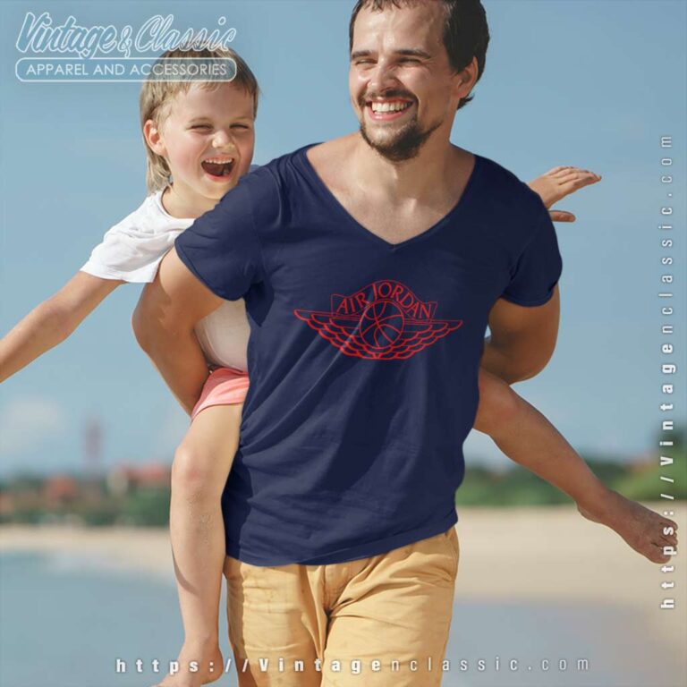 Nike Air Jordan Wings Logo V Neck TShirt Nike Air Jordan Wings Logo V Neck TShirt