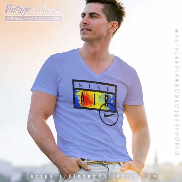 Nike Air Paint Graffiti Swoosh Logo V Neck TShirt Nike Air Paint Graffiti Swoosh Logo V Neck TShirt