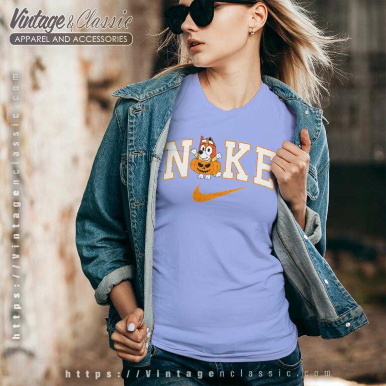 Nike Bingo Halloween Pumpkin Shirt Bluey Halloween V Neck TShirt Nike Bingo Halloween Pumpkin Shirt Bluey Halloween V Neck TShirt