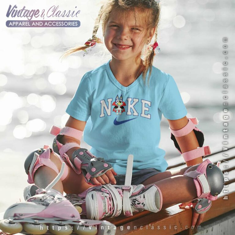 Nike Bluey Halloween Shirt Gift For Fan kids Vneck Nike Bluey Halloween Shirt Gift For Fan kids Vneck