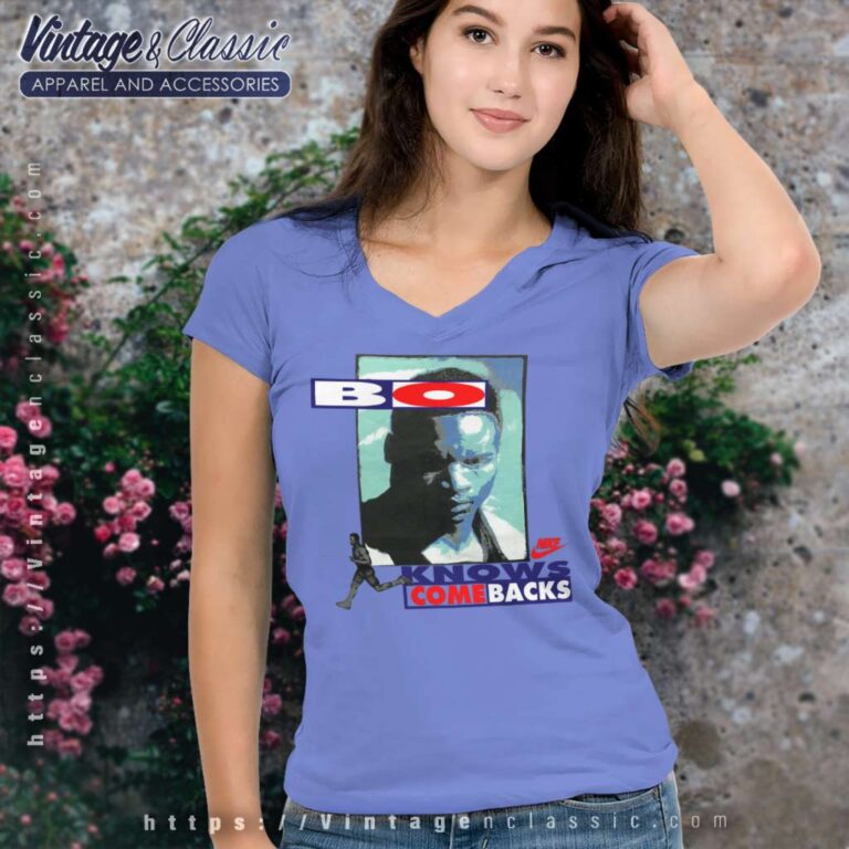 Nike Bo Knows Comeback Bo Jackson V Neck TShirt Nike Bo Knows Comeback Bo Jackson V Neck TShirt