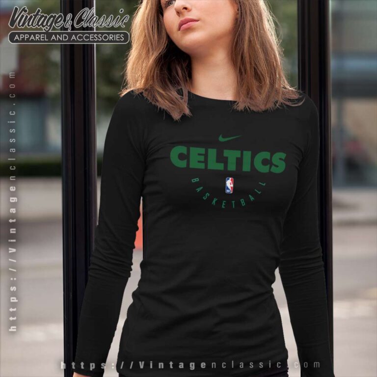 Nike Boston Celtics Practice Performance Long Sleeve Tee Nike Boston Celtics Practice Performance Long Sleeve Tee