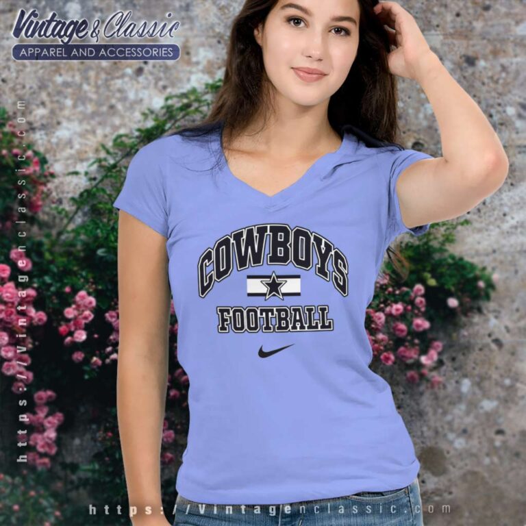 Nike Dallas Cowboys Big Logo Football V Neck TShirt Nike Dallas Cowboys Big Logo Football V Neck TShirt