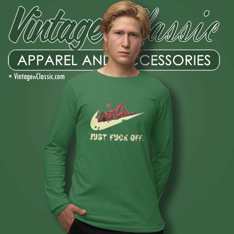 Nike Deadpool Shirts Just Fuck Off Long Sleeve Tee Nike Deadpool Shirts Just Fuck Off Long Sleeve Tee