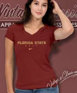 Nike Florida State Seminoles Golf V Neck TShirt