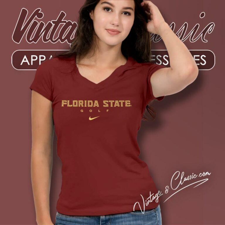 Nike Florida State Seminoles Golf V Neck TShirt Nike Florida State Seminoles Golf V Neck TShirt