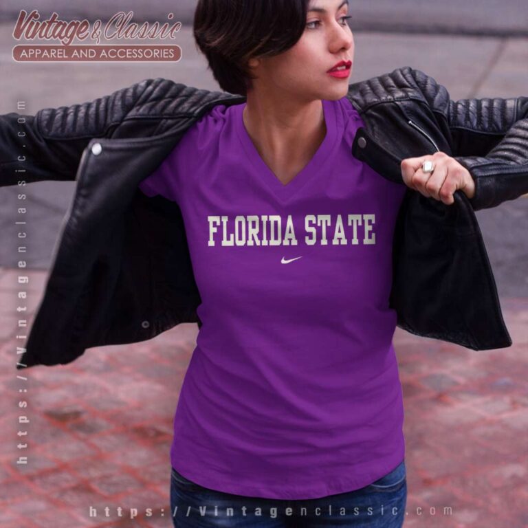 Nike Florida State University Logo V Neck TShirt Nike Florida State University Logo V Neck TShirt