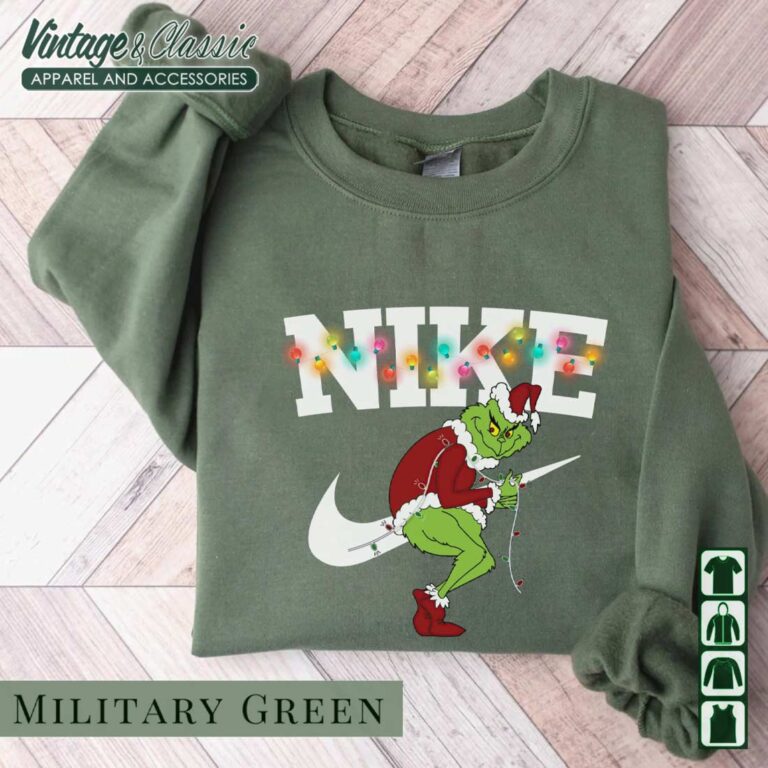 Nike Grinch Christmas Snow Sweatshirt Nike Grinch Christmas Snow Sweatshirt